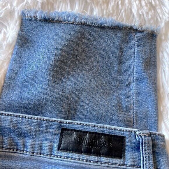 Kenneth Cole Raw Hem "Jess" Distressed Skinny Jean 12 - Picture 15 of 16